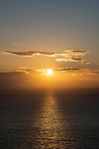 Fondo de pantalla de Atardecer sobre el mar, paisajes, naturaleza, fondos de pantalla, luz.